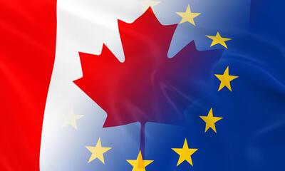 Canadese en Europese vlag