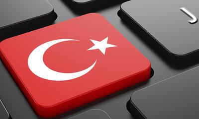 Turkse vlag op toetsenbord