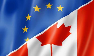 Europese en Canadese vlag