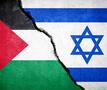 Combinatie vlaggen Palestina en Israel conflict
