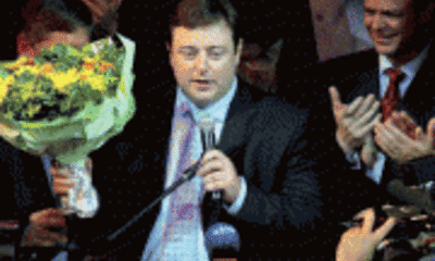 Bart De Wever op overwinningsfeest 2007