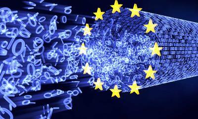 Vlag EU met data