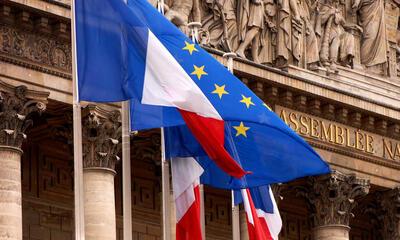 Franse en Europese vlag