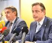 Bart De Wever en Jan Jambon bij persconferentie over Marrakesh