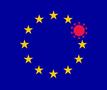 Vlag Europese Unie met 1 coronabol in plaats van ster
