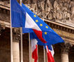 Franse en Europese vlag