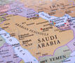 landkaart met Saoedi-Arabië